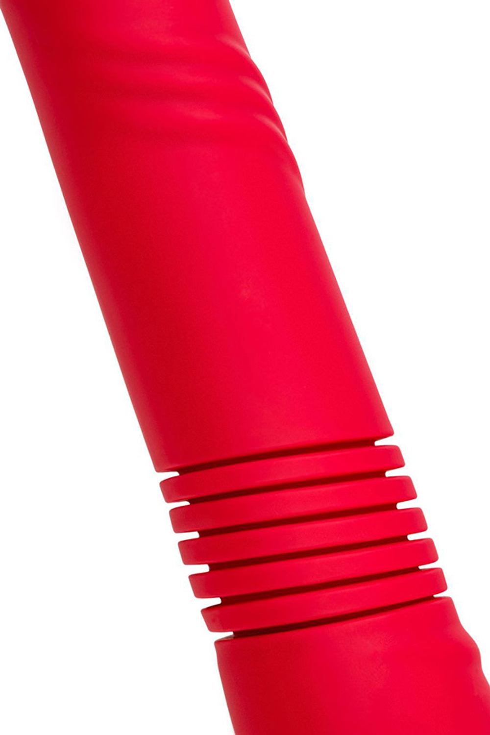 Красный фрикционный вибратор 25,9см со съемной присоской и управлением через приложение Lovense Gravity Thrusting Vibrating Dildo Red LE-26