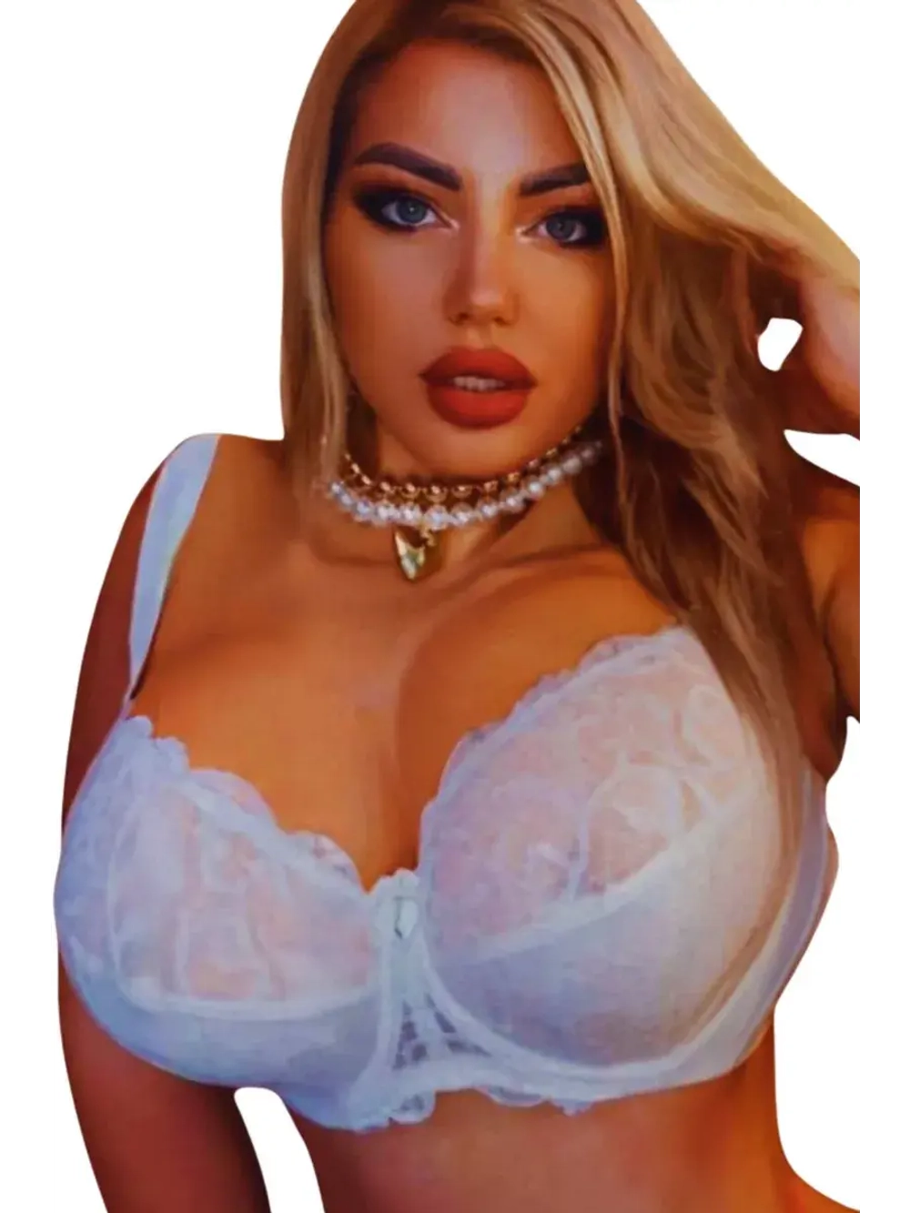 Франзуская модель бюстгальтера большие размеры FGi ажурный