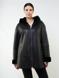 Дубленка зимняя натуральная с капюшоном
