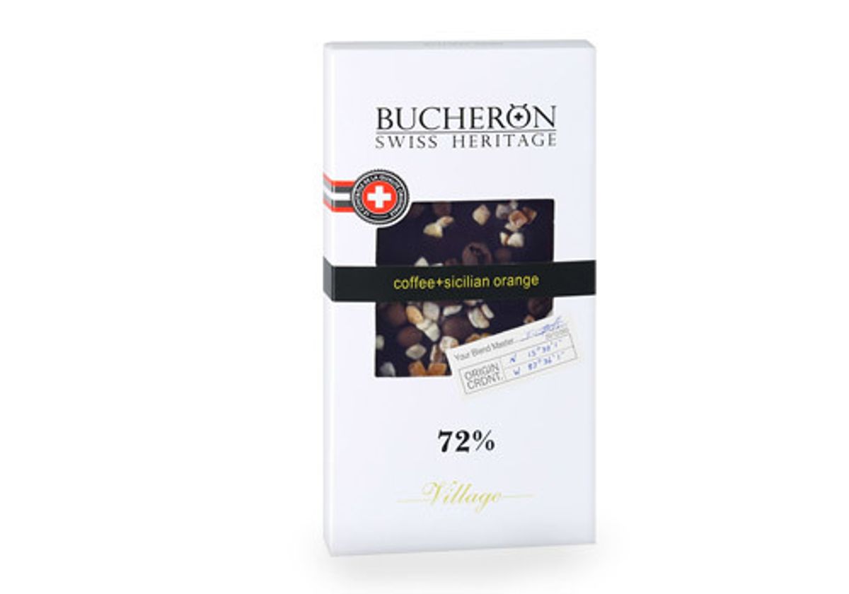Горький шоколад с зернами кофе и апельсином "Bucheron", 100г