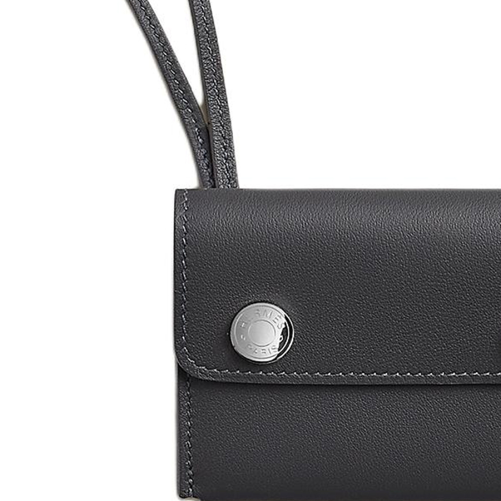 Картхолдеры и кошельки HERMES Hermèsnap Swift 85 Ardoise, H085854CK85