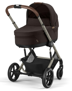 Коляска Cybex Balios S Lux TPE complete Cloud G Moon Black Plus 3 в 1 Chocolate Brown с дождевиками
