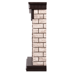 Портал Firelight Bricks Wood Classic камень коричневый, шпон темный дуб