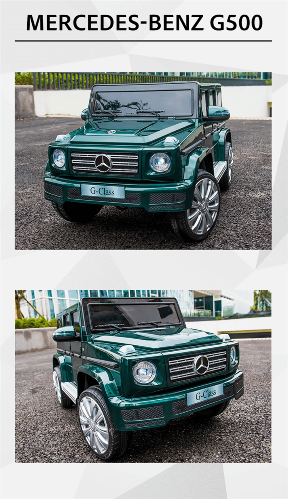 Электромобиль детский "Mercedes-Benz G500" 6V, зеленый