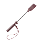 Бордовый кожаный стек 37см с петлёй на ручке БДСМ Арсенал Lady's Arsenal 67014