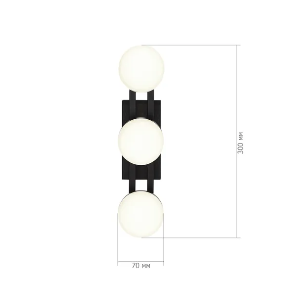 SL6610.401.03 Светильник настенный ST-Luce черный/белый LED 1*6W 4000K MONRO