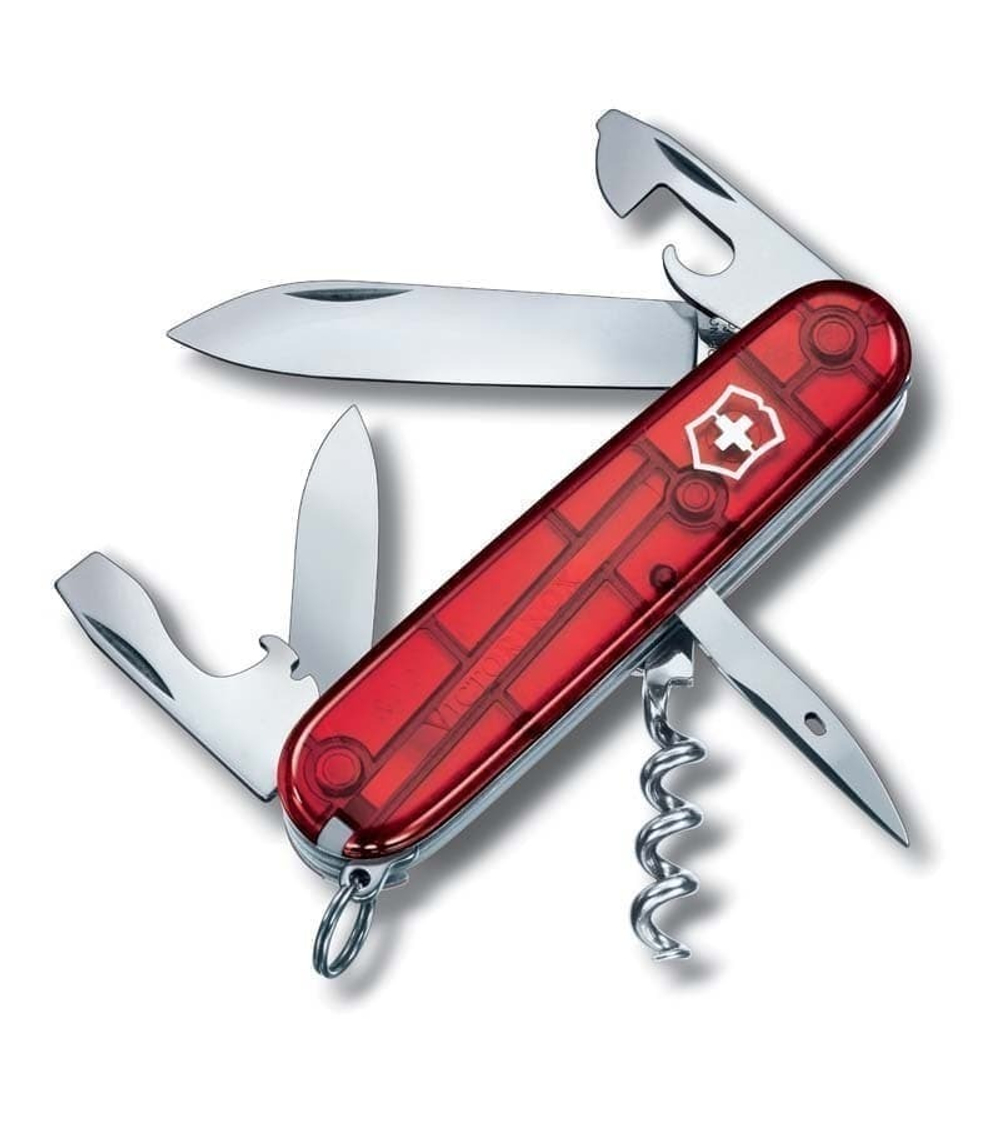 Нож перочинный VICTORINOX Spartan, 91 мм, 12 функций, полупрозрачный красный (1.3603.t)