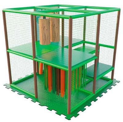 Детский уличный игровой лабиринт с крышей «Лес» 2,46×2,46×3,2 м