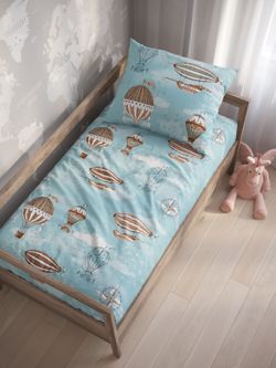 Наволочка комплект 2шт бязь Сказка "Полет" 40х40 см на молнии