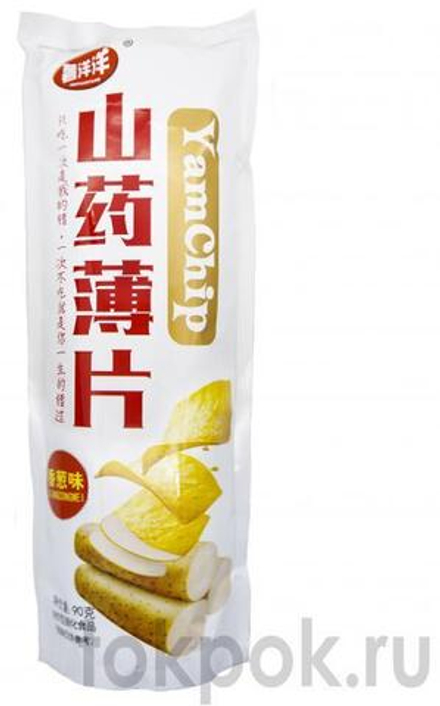 Чипсы Shuyangyang Yam Chip Со вкусом зеленого лука, 90 гр