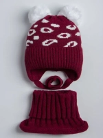 Зимняя шапка для девочки и снуд