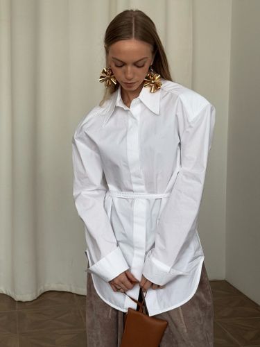 Белая рубашка Paper Moon с завязками на поясе