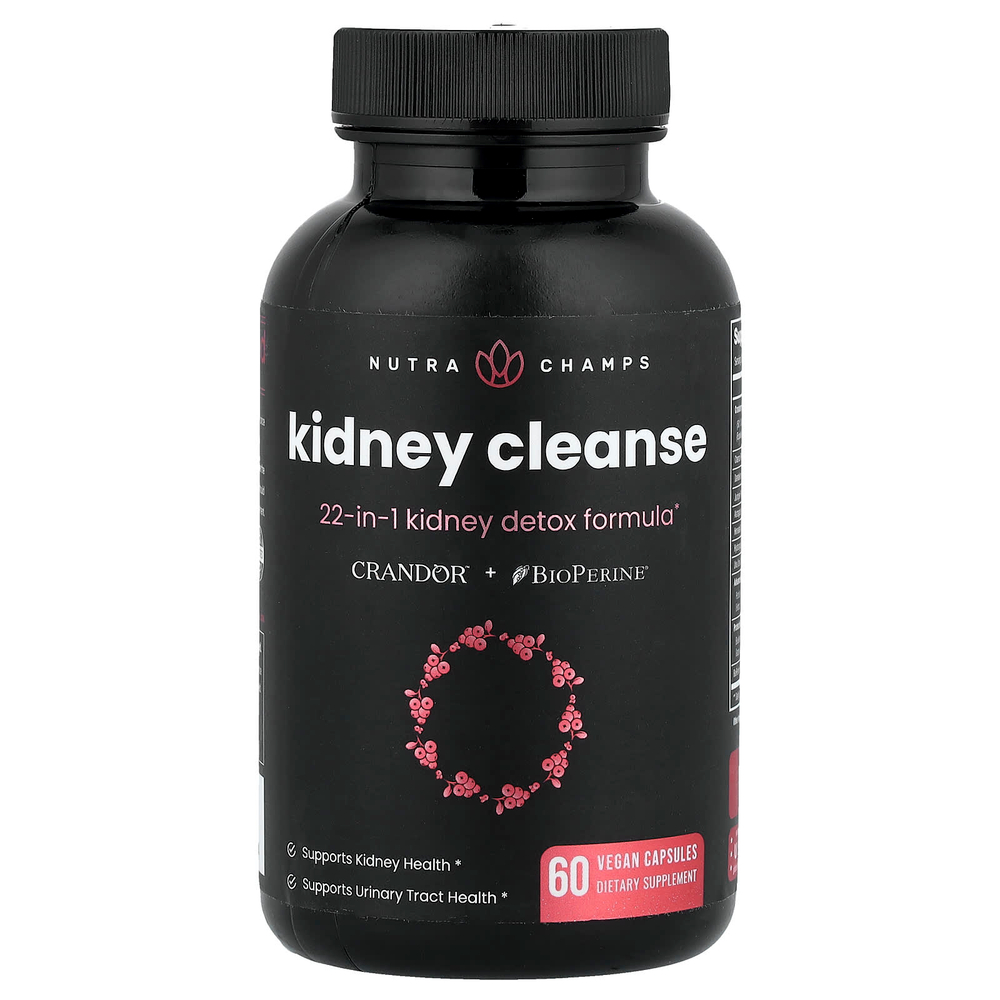NutraChamps, Kidney Cleanse, 60 веганских капсул