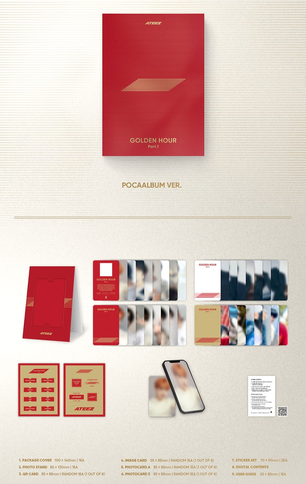 Альбом ATEEZ - GOLDEN HOUR : Part.1 (POCAALBUM VER.)