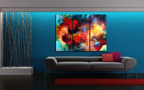 Модульная картина "Абстракция цветов"
