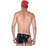 Эротический костюм пирата (Размер: S-M) (Цвет: черный с красным)