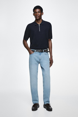 Massimo Dutti Джинсы зауженного кроя, светло-голубой