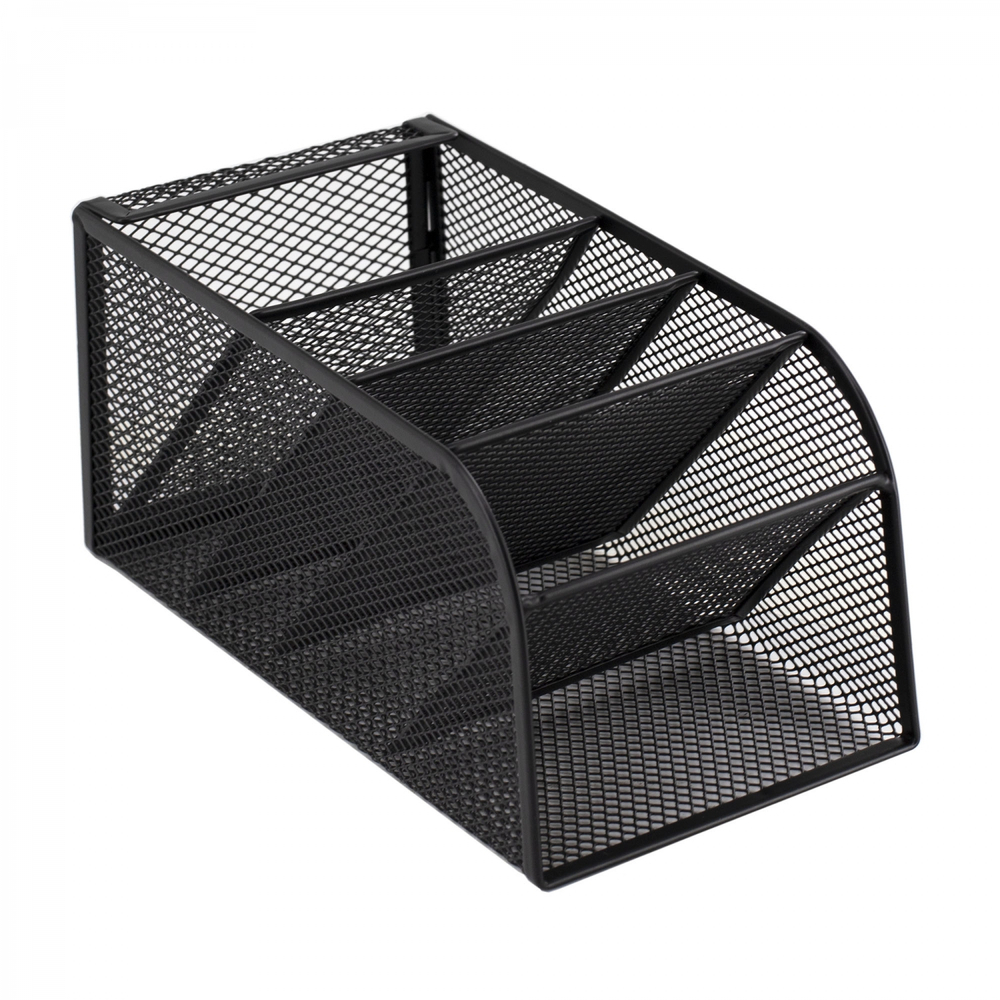 Подставка-органайзер д/канцтоваров, Alingar, металлическая, 20,8*10 *9,8 см, 5 отделений, черный