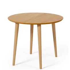 Раздвижной стол Oqui Ø90-170х90 см, шпон дуба