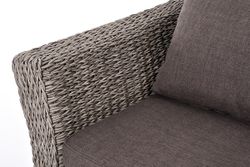 "Капучино Сингл" лаунж-зона из искусственного ротанга (гиацинт), цвет серый
