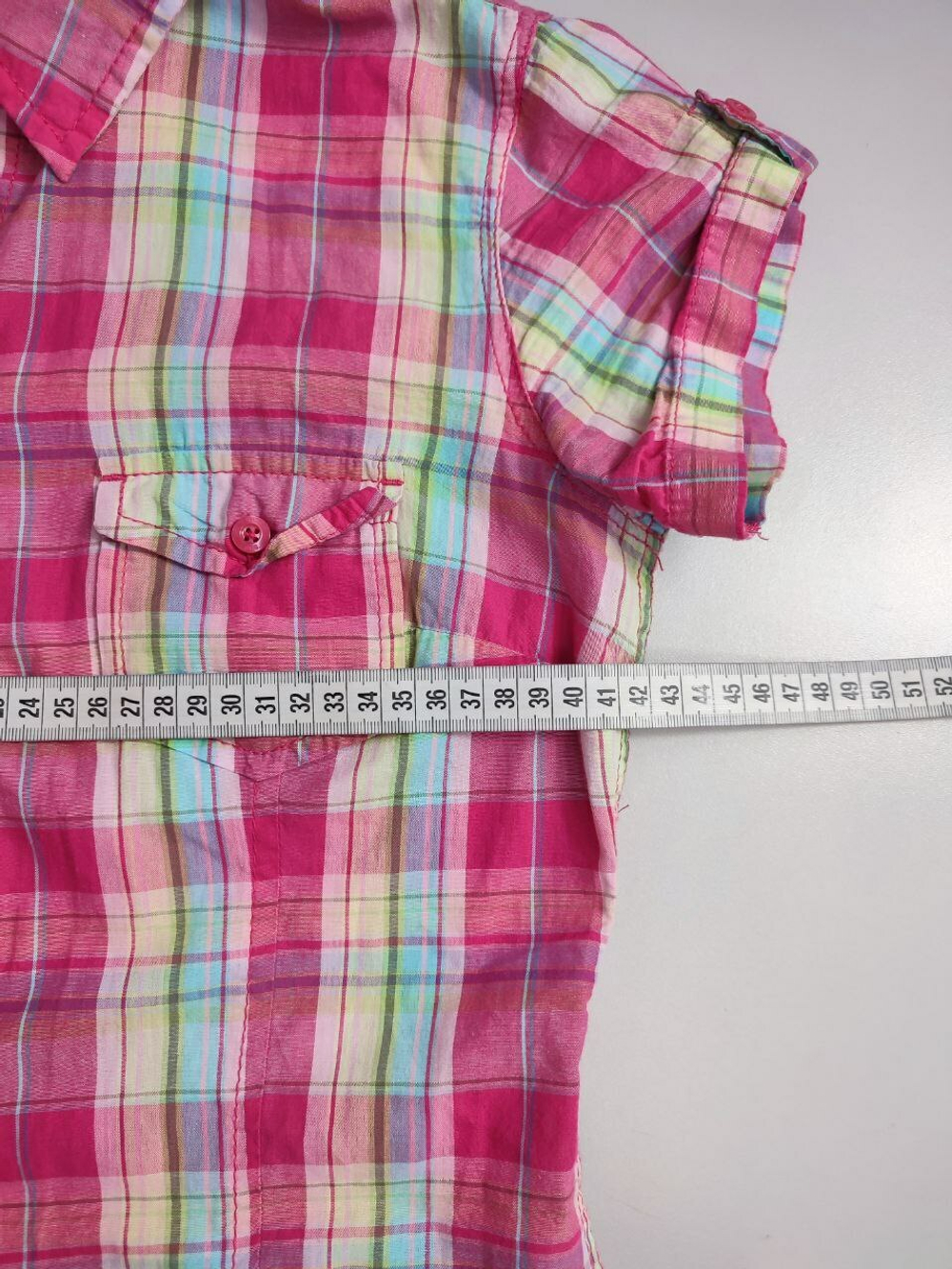 Рубашка H&M в клетку 42 размер