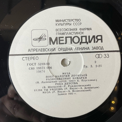 Винтажная виниловая пластинка LP Валерий Леонтьев Муза (СССР 1983)