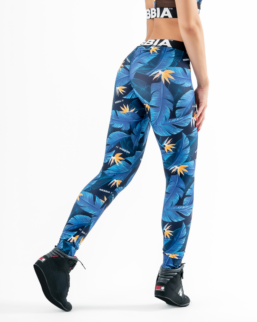 Лосины NEBBIA Mid-waist Ocean Power leggings 566 SQ.blue