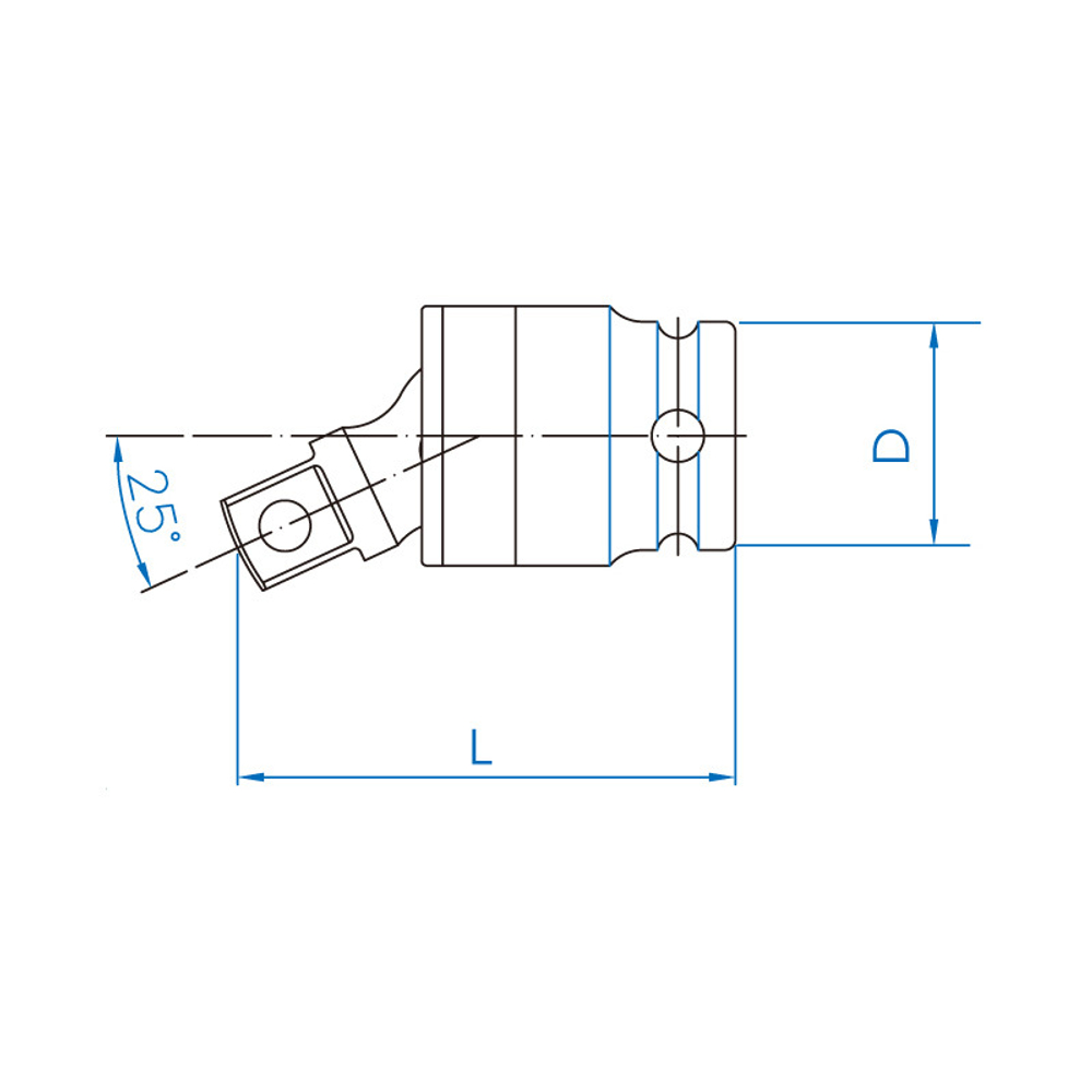 KING TONY (3796P) Кардан ударный 3/8", с шариковым фиксатором
