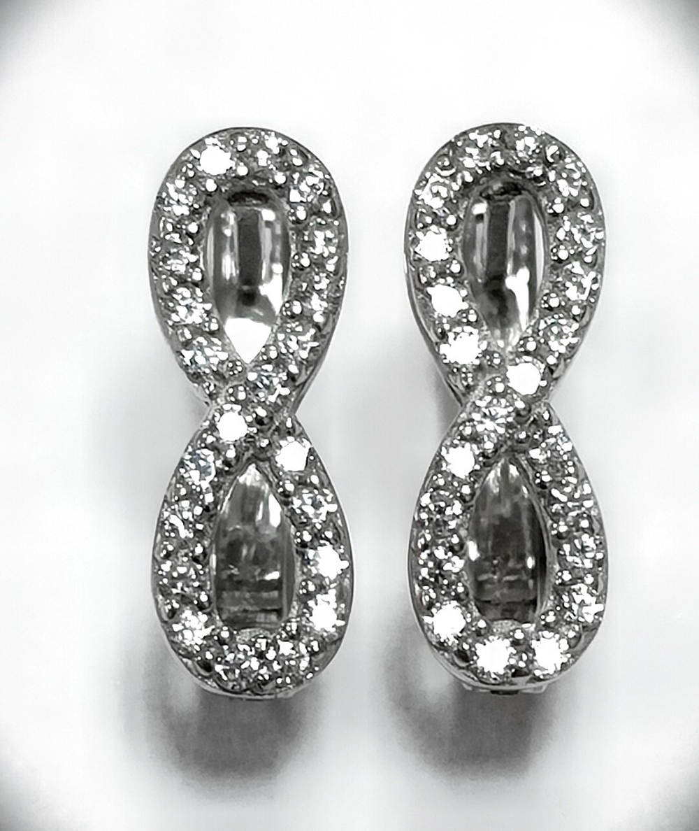 Серьги "Эстерелла" из серебра 925 пробы с фианитами