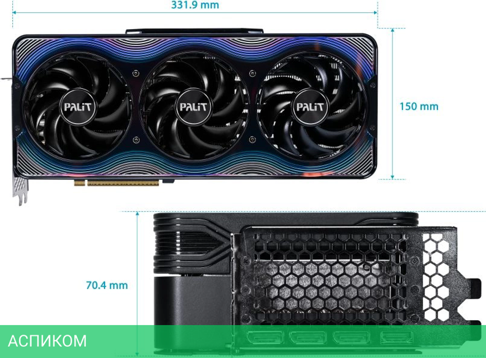 Видеокарта Palit GeForce RTX 5090 GameRock 32Gb GDDR7 (NE75090019R5-GB2020G)