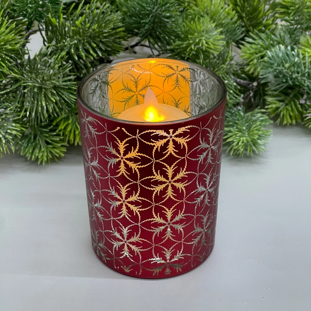 Подсвечник «Фантазия» 10*12,5 см, Красный