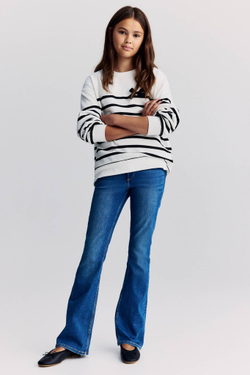 H&M Джинсы Flared Leg с заниженной талией, синий