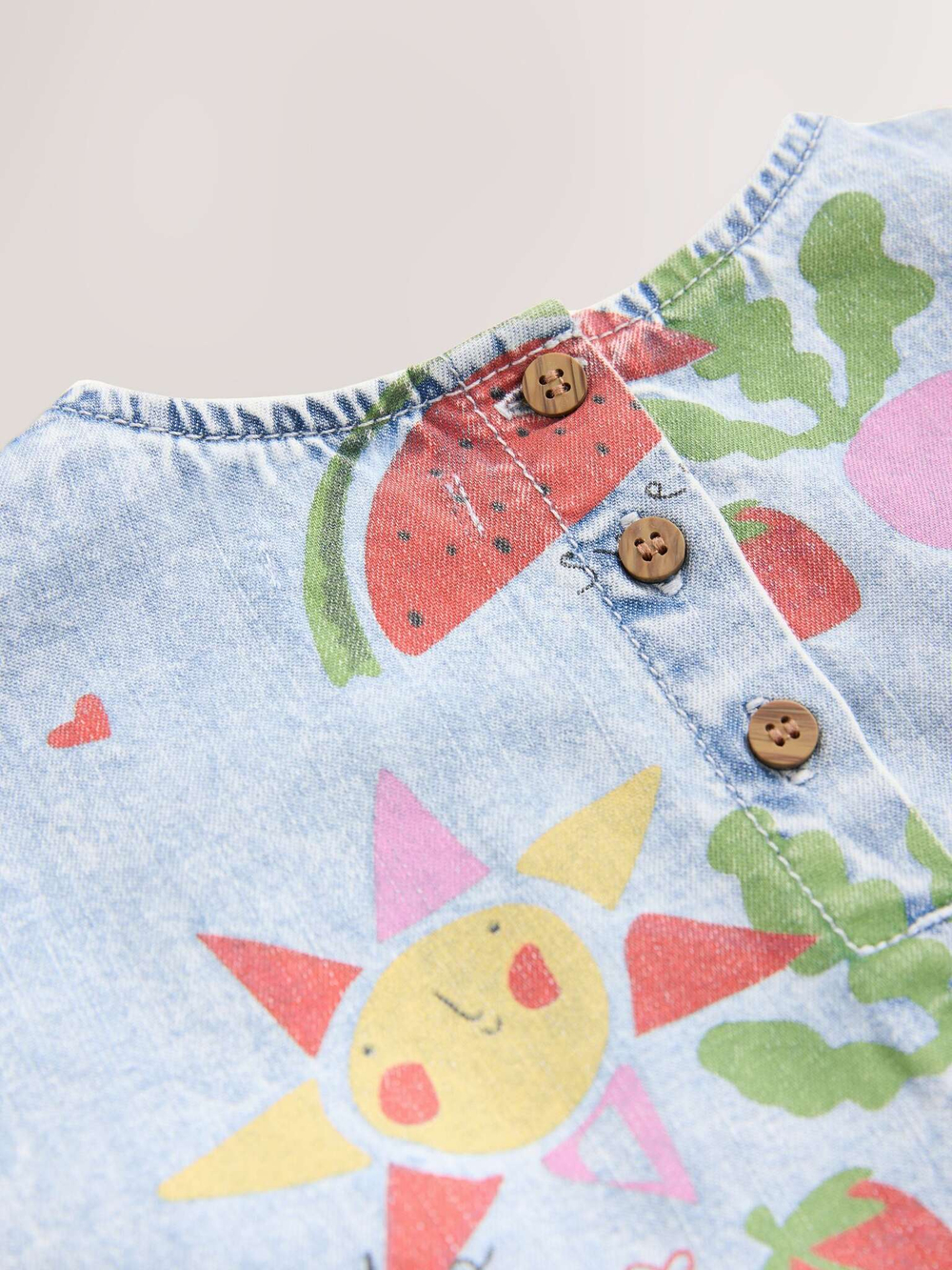 Футболка джинсовая и шорты джинсовые в комплекте для девочки Next E79-492, Голубой