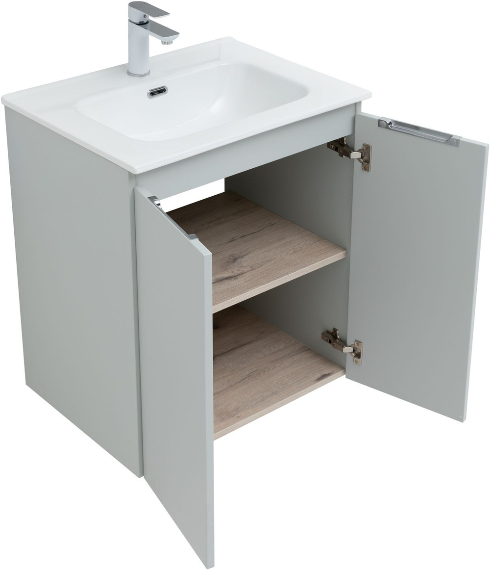 Мебель для ванной Aquanet Алвита New 60 2 дверцы, серый