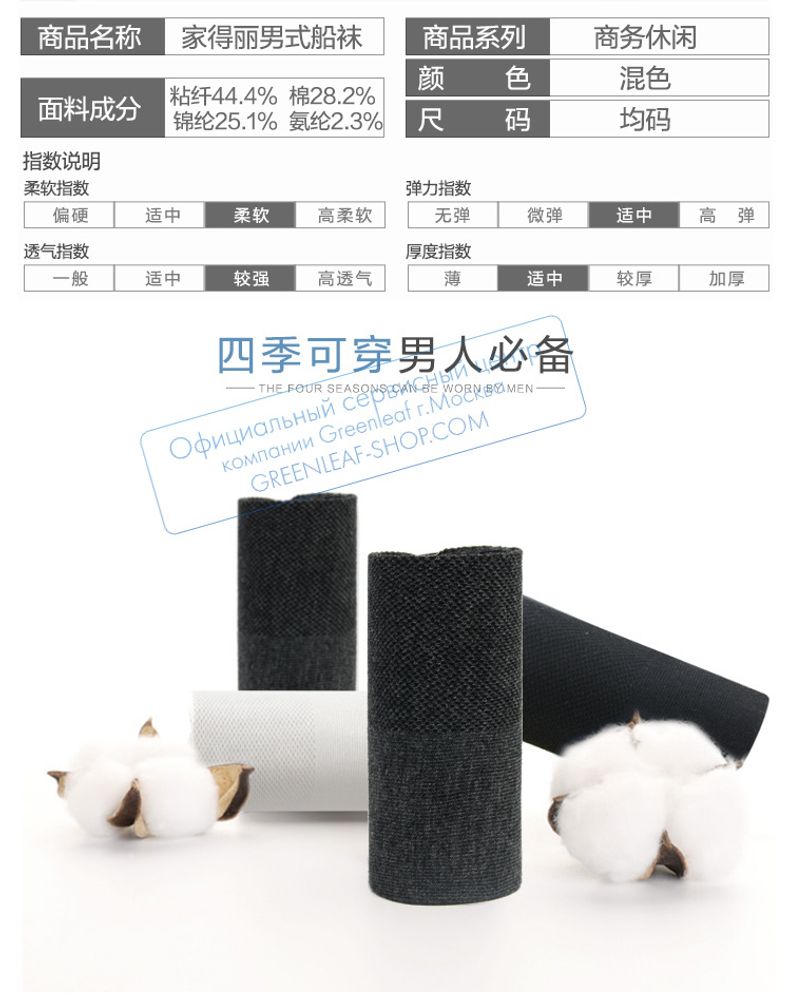 Подследники мужские KARDLI, 7 пар, Greenleaf