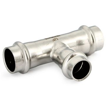 Тройник пресс Uni-Fitt 28x22x28 мм из нержавеющей стали 796S4340