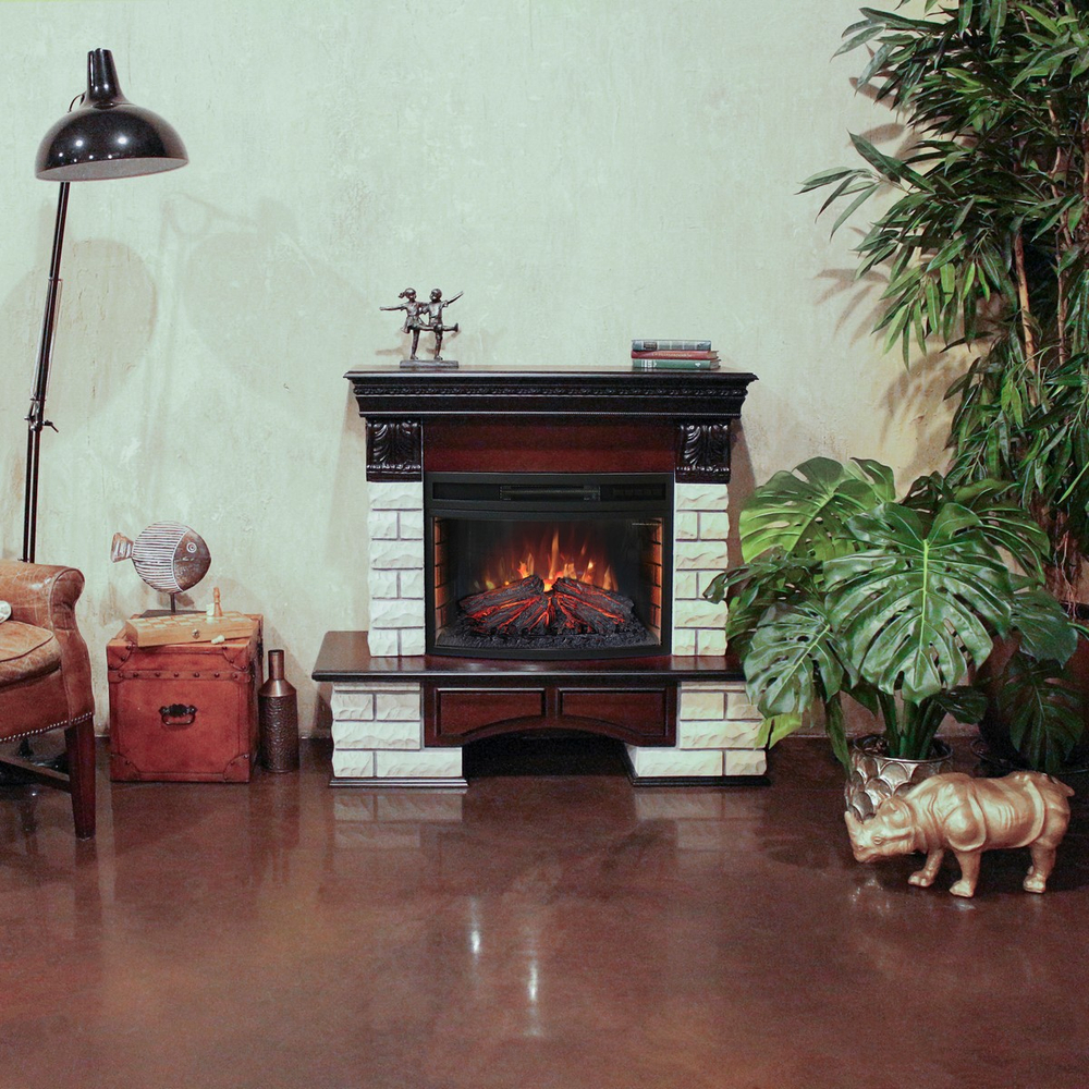 Электрокамин RealFlame Country Lux Rock AO античный дуб с очагом Firefield 25 S IR