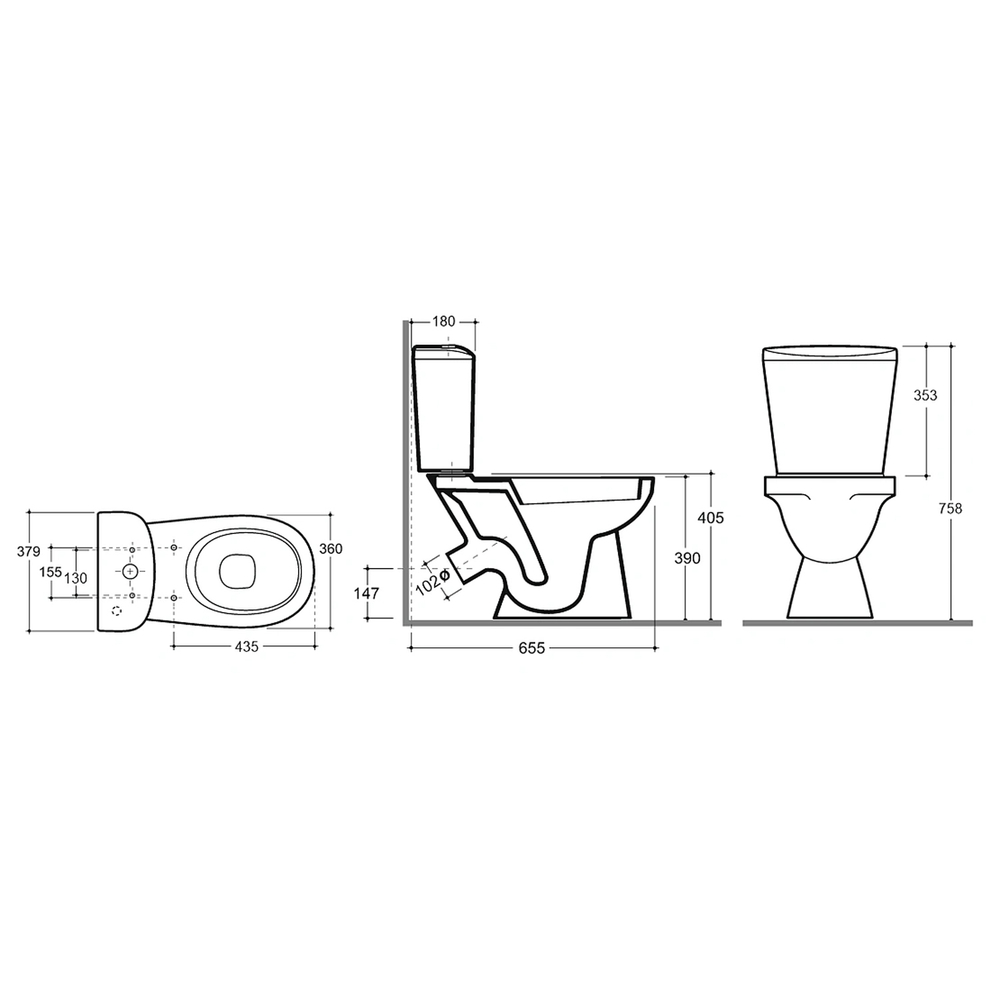 Унитаз-компакт "Лаго" ЖС Инкоэр (ниж.подв.,кос. выпуск,сид.дюропласт 2кн арм.) КЕРАМИН