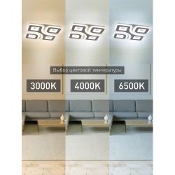 Светильник потолочный светодиодный ЭРА GEO с ДУ SPB-6 GEO-4 RC 75 с пультом 75Вт