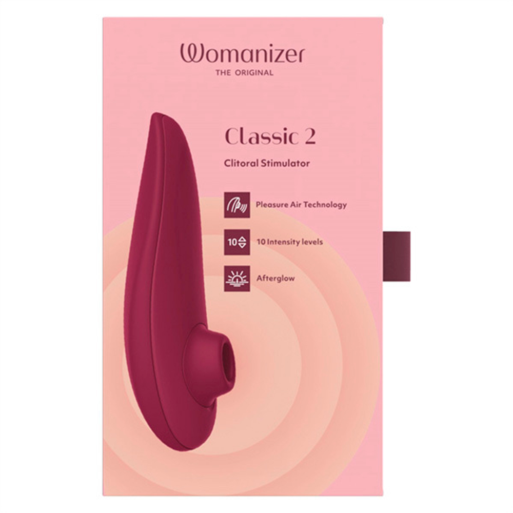 Бордовый вакуум-волновой стимулятор для клитора Womanizer Classic 2 Bordeaux WZ222SG7