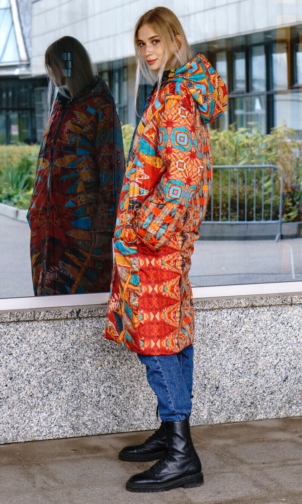 Двустороннее пальто-парка