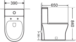 Сливной бачок Aquanet Roll 2-C-1 CL-12289-1