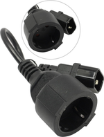 ExeGate EC-30P &lt;EP280681RUS&gt; Кабель IEC-320-C14 - Евророзетка Schuko 0.15м