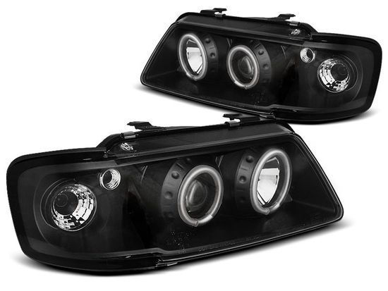 Передние фары angel eyes ccfl black для Audi A3 8L