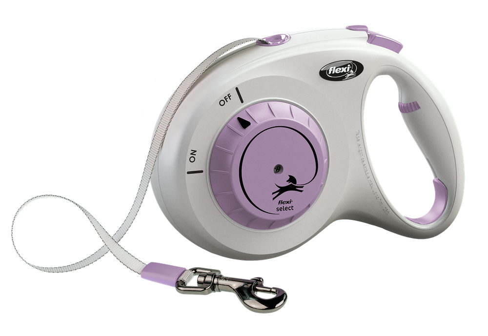 FLEXI Рулетка SELECT ремень 7 м до 25 кг, лиловый