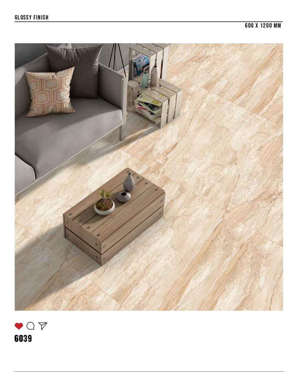 Керамогранит glossy №1 60х120, 6039