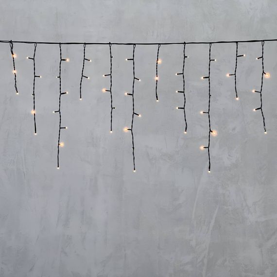 Светодиодная бахрома 3,1*0,5 м., 150 экстра теплых белых LED ламп, черный провод ПВХ, LTC (PIL150-11-2EWW)