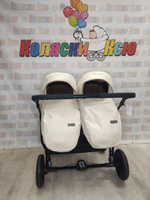 Коляска модульная для двойни Riko Basic Saxo 03 бежевый-коричневый