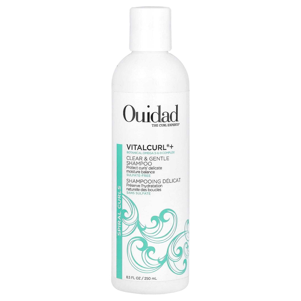 Ouidad, VitalCurl® +, очищающий и нежный шампунь, спиральные локоны, 250 мл (8,5 жидк. унц.)