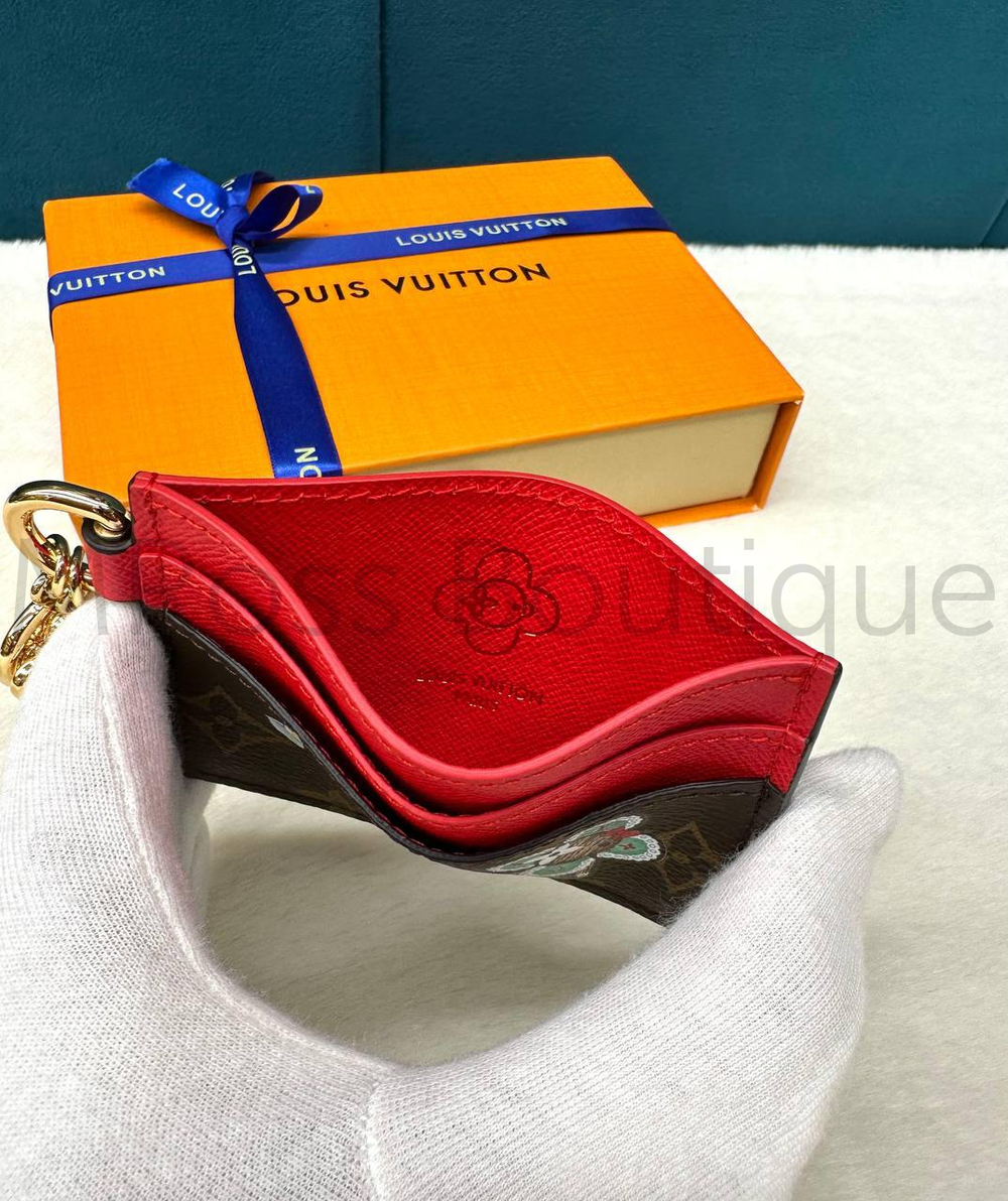 Картхолдер Louis Vuitton V Charms с принтом
